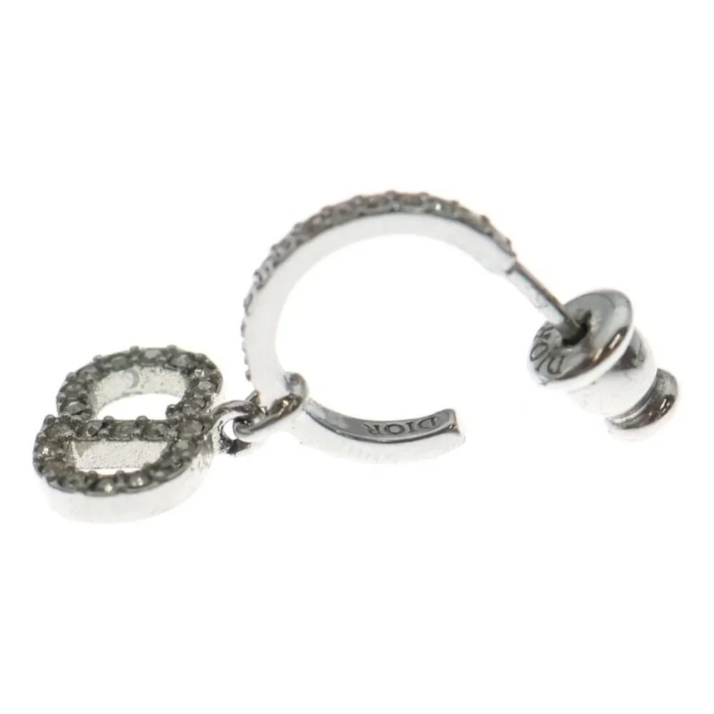 ★SOLD★ Dior Christian Clair D Lune Clair de Lune CD Logo Rhinestone Hoop - Picture 4 of 6
